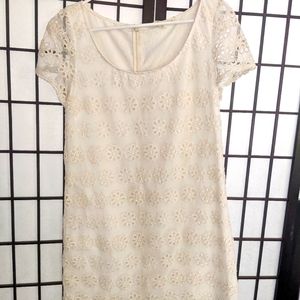 Staring at Stars Ivory Eyelet Mini Dress